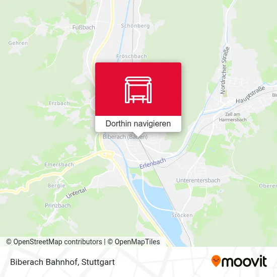 Biberach Bahnhof Karte