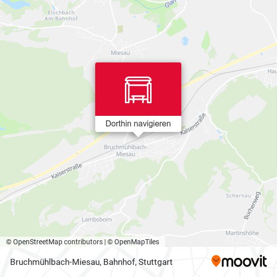 Bruchmühlbach-Miesau, Bahnhof Karte