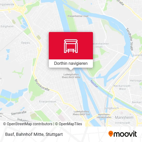 Basf, Bahnhof Mitte Karte