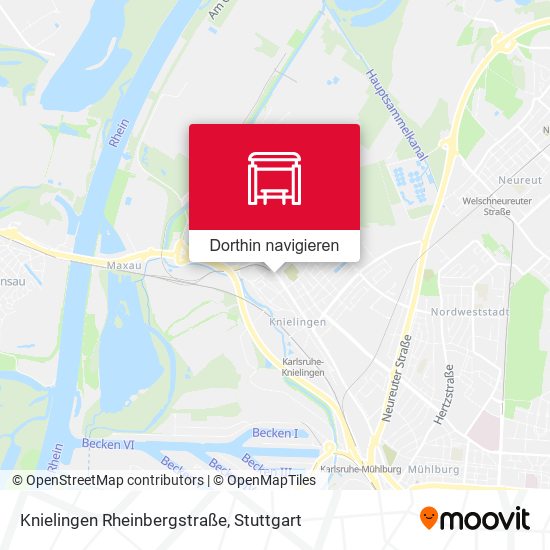 Knielingen Rheinbergstraße Karte