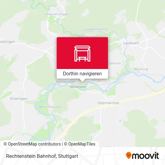 Rechtenstein Bahnhof Karte