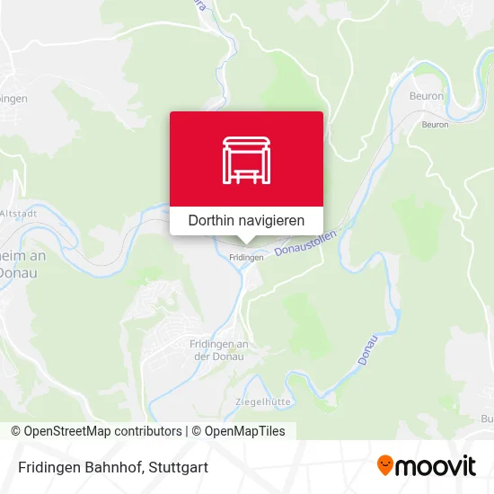 Fridingen Bahnhof Karte