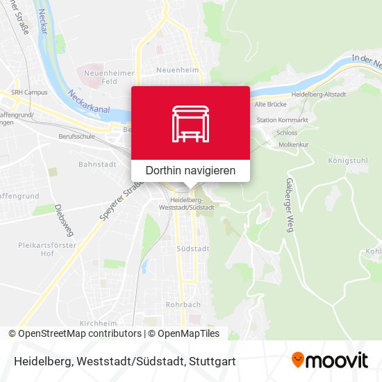 Heidelberg, Weststadt/Südstadt Karte