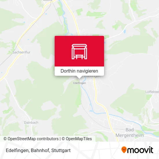 Edelfingen, Bahnhof Karte