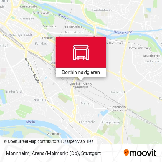 Mannheim, Arena/Maimarkt (Db) Karte