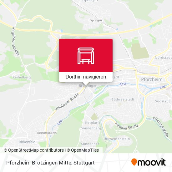 Pforzheim Brötzingen Mitte Karte