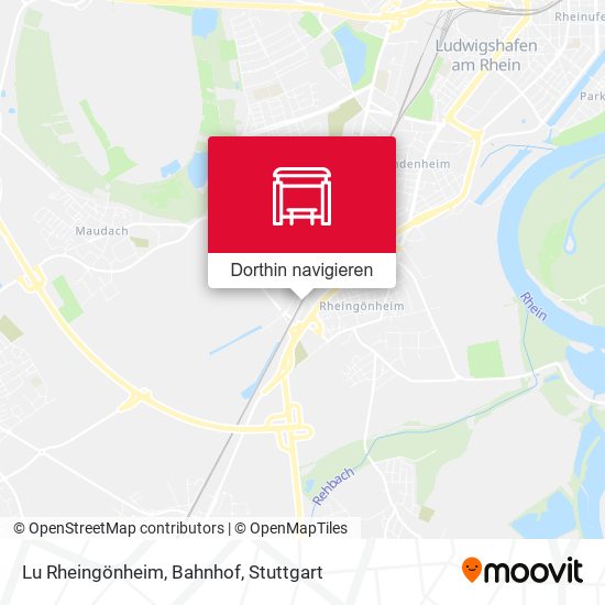Lu Rheingönheim, Bahnhof Karte