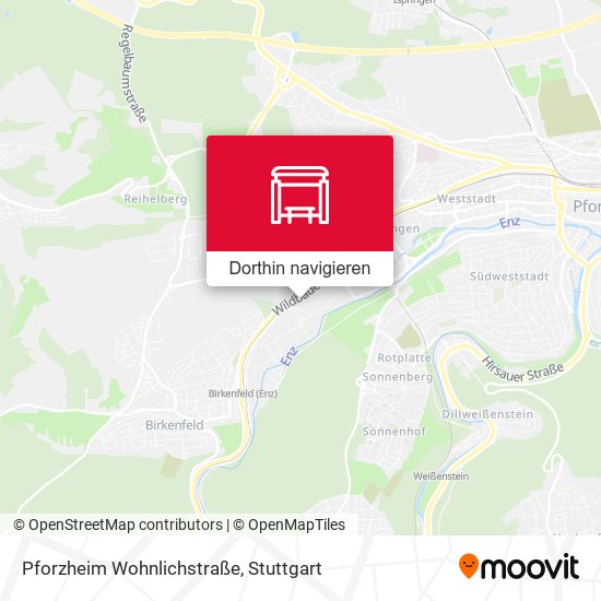 Pforzheim Wohnlichstraße Karte