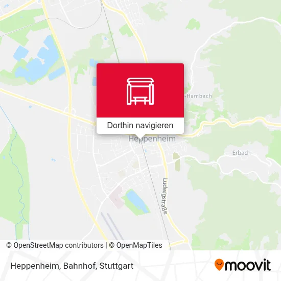 Heppenheim, Bahnhof Karte