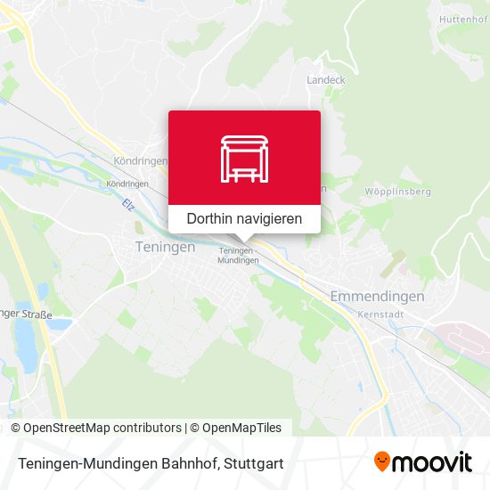 Teningen-Mundingen Bahnhof Karte