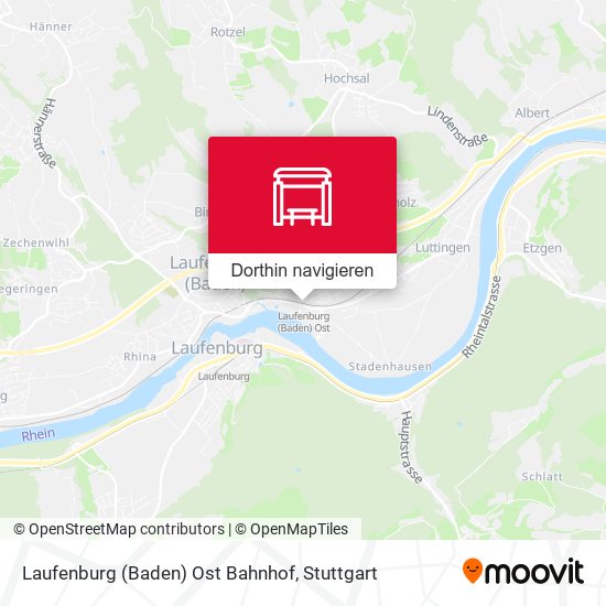 Laufenburg (Baden) Ost Bahnhof Karte