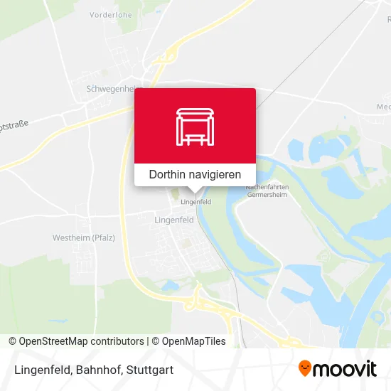 Lingenfeld, Bahnhof Karte