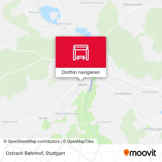 Ostrach Bahnhof Karte