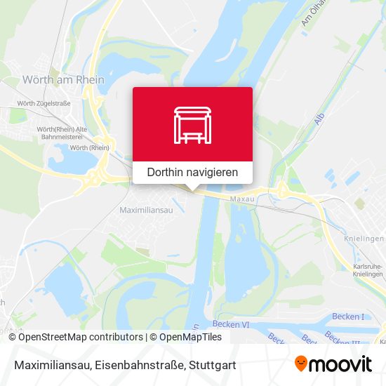 Maximiliansau, Eisenbahnstraße Karte