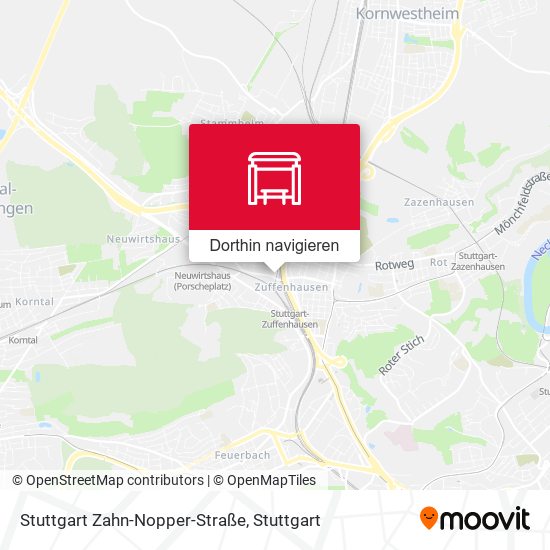 Stuttgart Zahn-Nopper-Straße Karte
