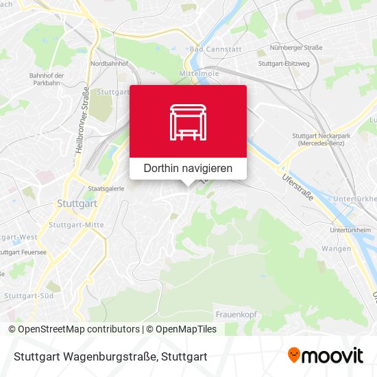 Stuttgart Wagenburgstraße Karte