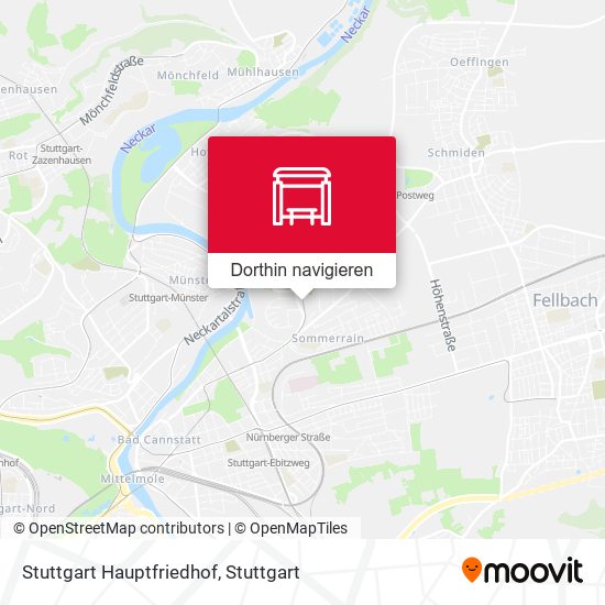 Stuttgart Hauptfriedhof Karte