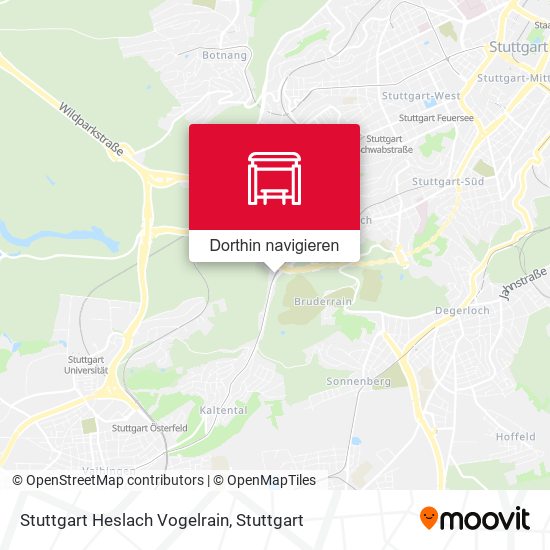 Stuttgart Heslach Vogelrain Karte