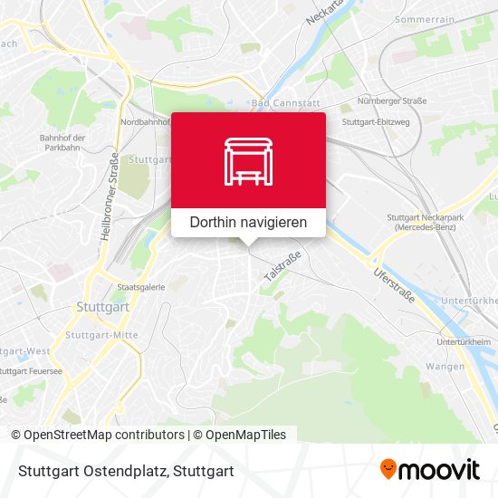 Stuttgart Ostendplatz Karte