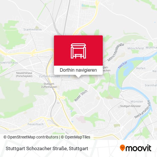 Stuttgart Schozacher Straße Karte