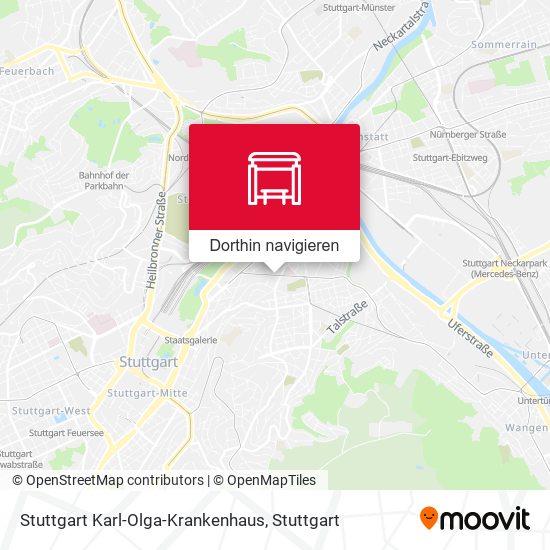 Stuttgart Karl-Olga-Krankenhaus Karte