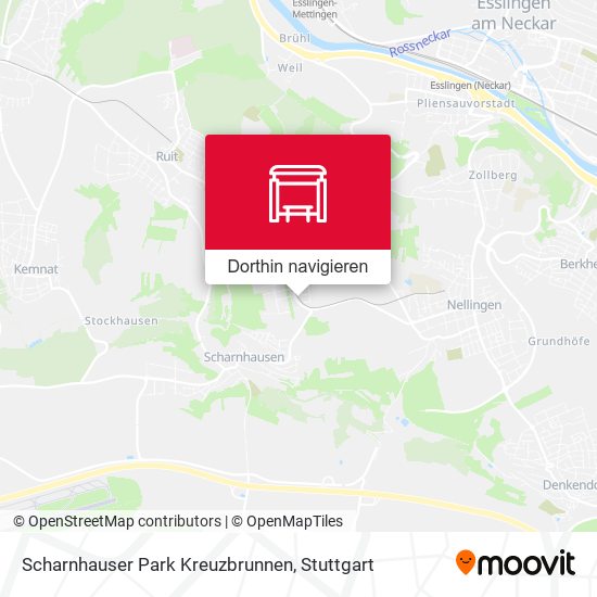Scharnhauser Park Kreuzbrunnen Karte