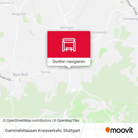 Gammelshausen Kreisverkehr Karte