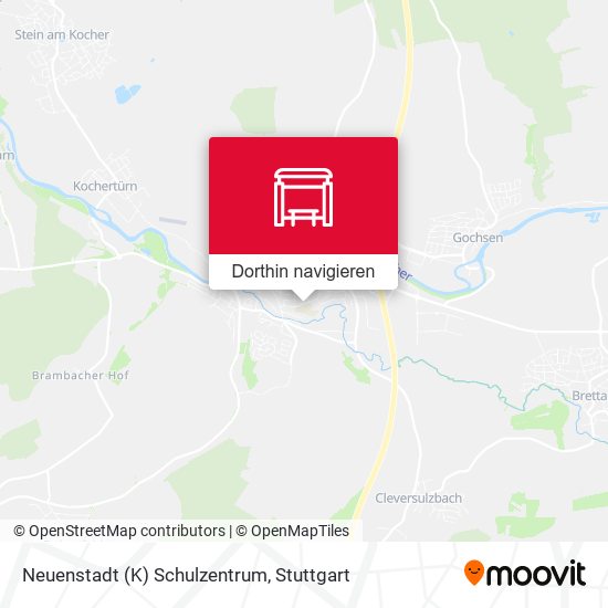 Neuenstadt (K) Schulzentrum Karte