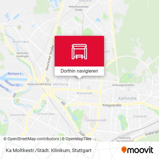 Ka Moltkestr./Städt. Klinikum Karte