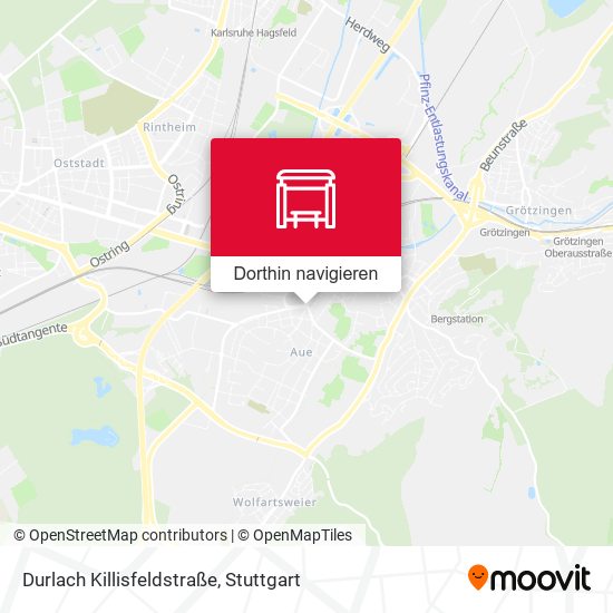 Durlach Killisfeldstraße Karte