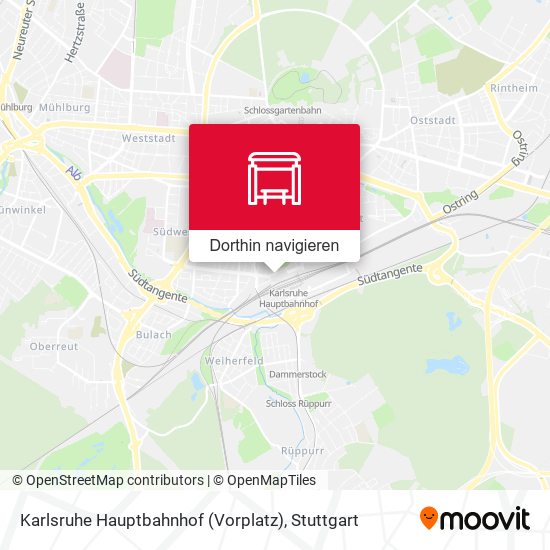 Karlsruhe Hauptbahnhof (Vorplatz) Karte