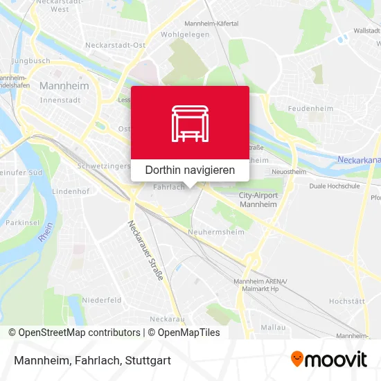Mannheim, Fahrlach Karte