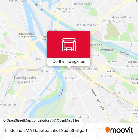 Lindenhof, MA Hauptbahnhof Süd Karte