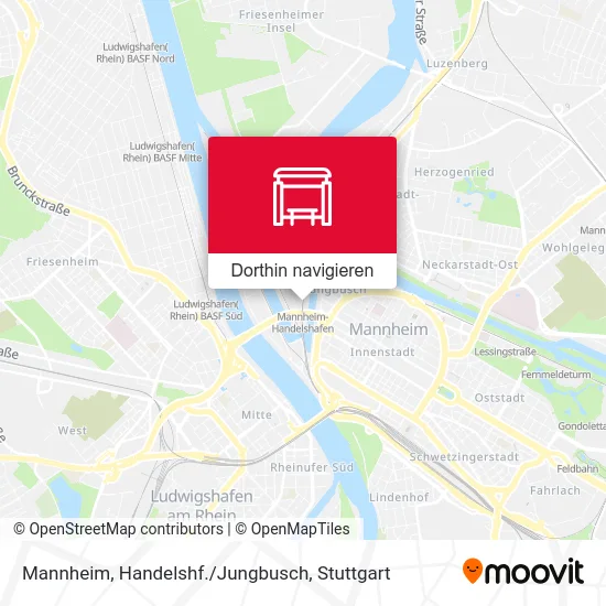 Mannheim, Handelshf./Jungbusch Karte