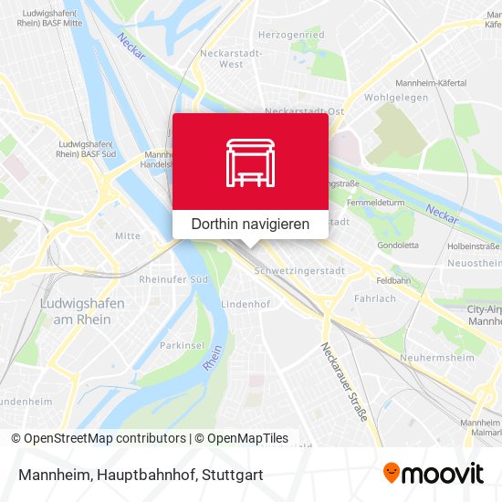 Mannheim, Hauptbahnhof Karte