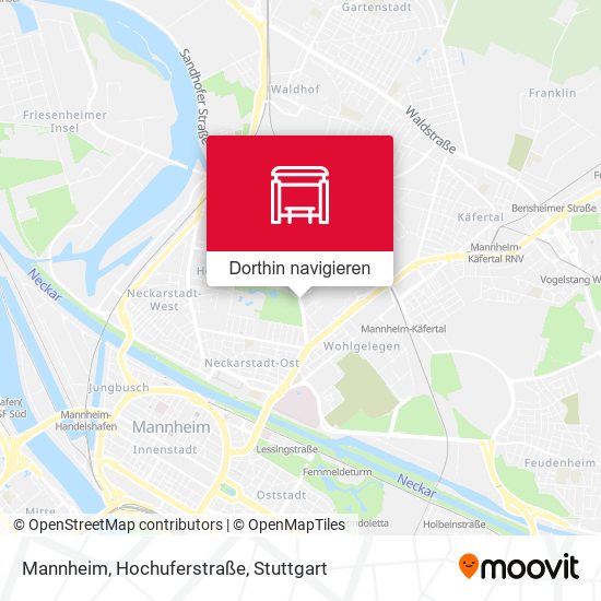 Mannheim, Hochuferstraße Karte