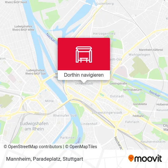 Mannheim, Paradeplatz Karte