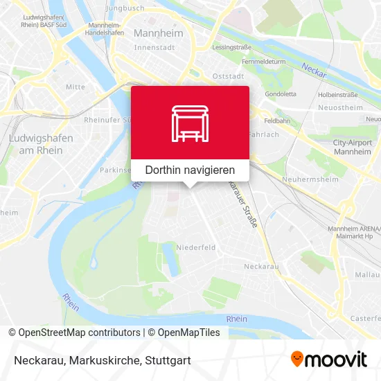 Neckarau, Markuskirche Karte