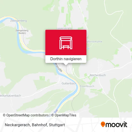 Neckargerach, Bahnhof Karte