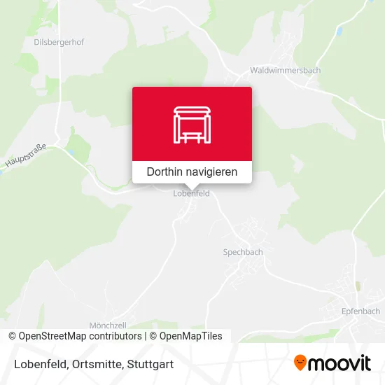 Lobenfeld, Ortsmitte Karte