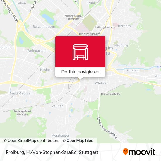 Freiburg, H.-Von-Stephan-Straße Karte
