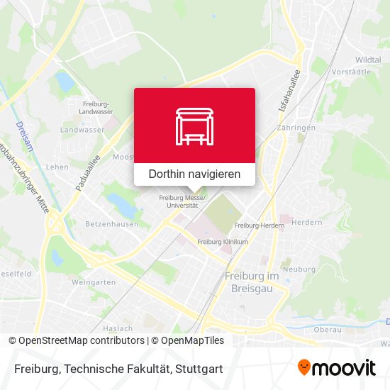 Freiburg, Technische Fakultät Karte