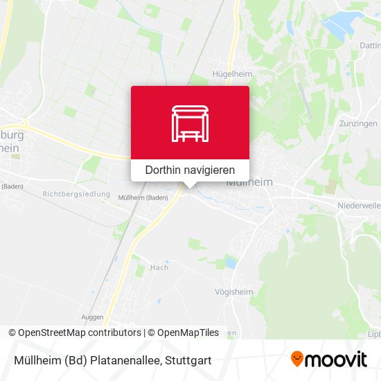 Müllheim (Bd) Platanenallee Karte