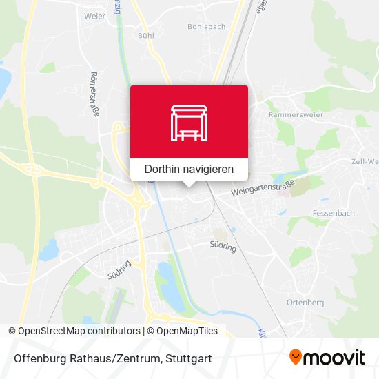 Offenburg Rathaus/Zentrum Karte
