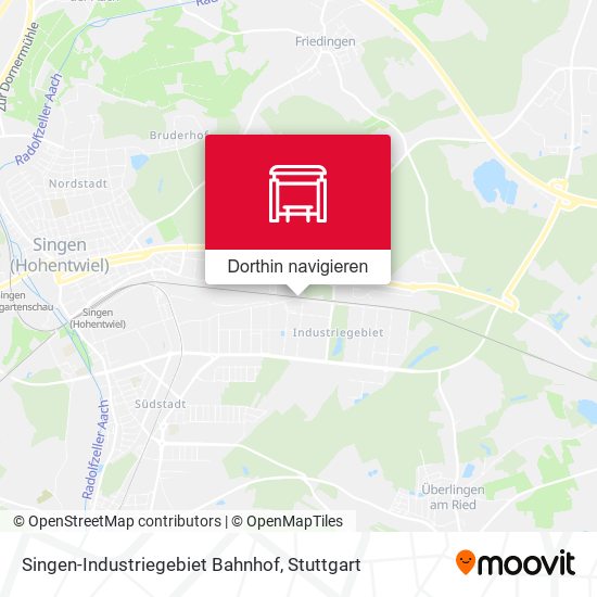 Singen-Industriegebiet Bahnhof Karte