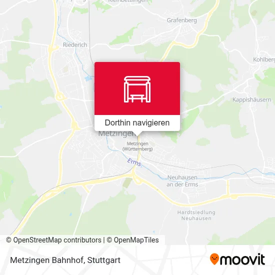 Metzingen Bahnhof Karte
