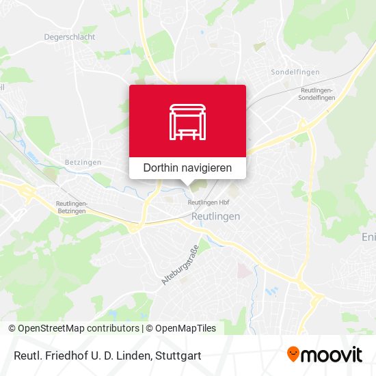 Reutl. Friedhof U. D. Linden Karte
