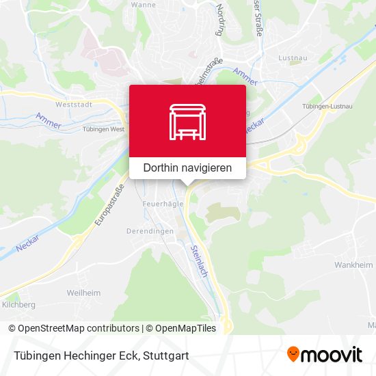Tübingen Hechinger Eck Karte