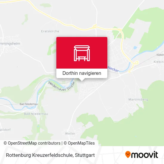 Rottenburg Kreuzerfeldschule Karte