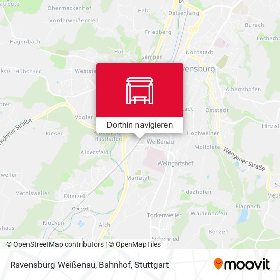 Ravensburg Weißenau, Bahnhof Karte